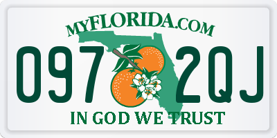 FL license plate 0972QJ