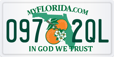 FL license plate 0972QL