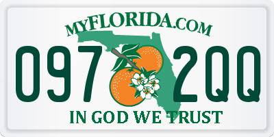 FL license plate 0972QQ