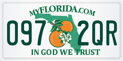 FL license plate 0972QR