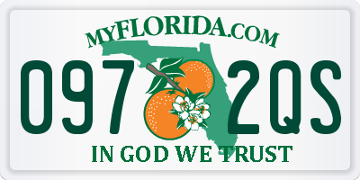 FL license plate 0972QS