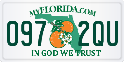FL license plate 0972QU
