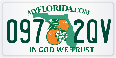 FL license plate 0972QV
