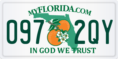 FL license plate 0972QY