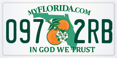 FL license plate 0972RB