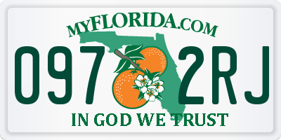 FL license plate 0972RJ