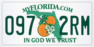 FL license plate 0972RM