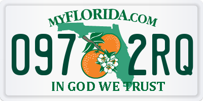 FL license plate 0972RQ