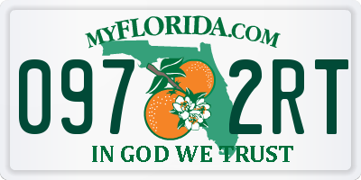 FL license plate 0972RT