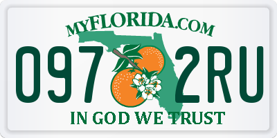 FL license plate 0972RU