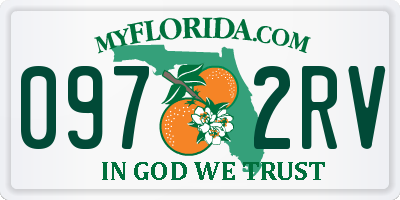 FL license plate 0972RV