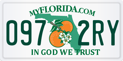 FL license plate 0972RY