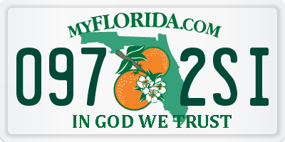 FL license plate 0972SI
