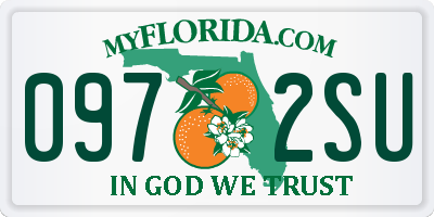 FL license plate 0972SU