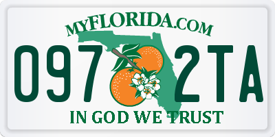 FL license plate 0972TA