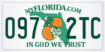 FL license plate 0972TC