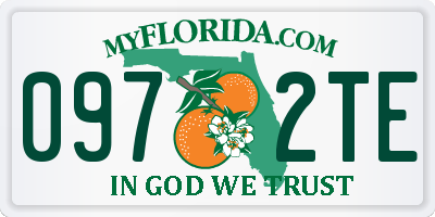 FL license plate 0972TE