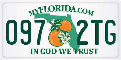 FL license plate 0972TG
