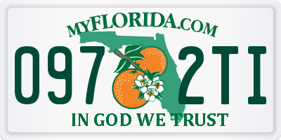 FL license plate 0972TI