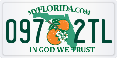 FL license plate 0972TL