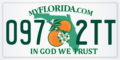 FL license plate 0972TT