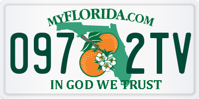 FL license plate 0972TV