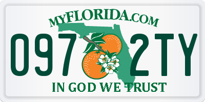 FL license plate 0972TY