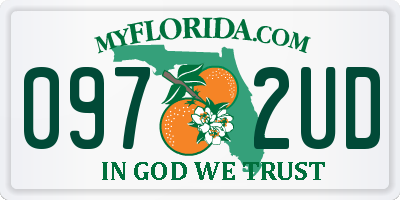 FL license plate 0972UD