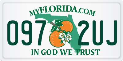 FL license plate 0972UJ