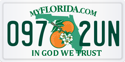FL license plate 0972UN