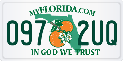 FL license plate 0972UQ