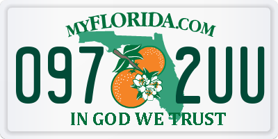 FL license plate 0972UU