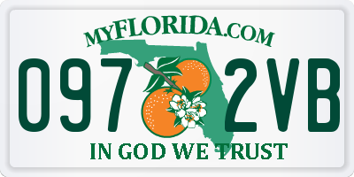 FL license plate 0972VB