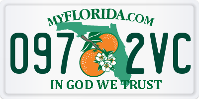FL license plate 0972VC