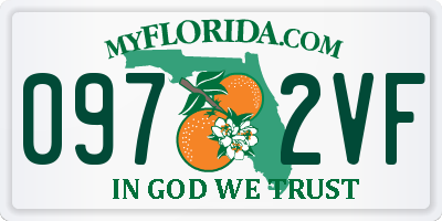 FL license plate 0972VF