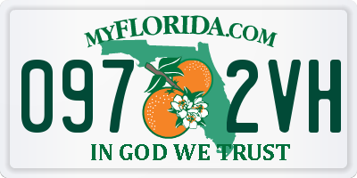 FL license plate 0972VH