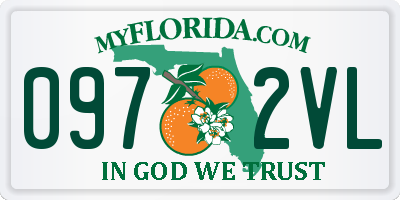 FL license plate 0972VL