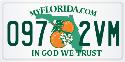 FL license plate 0972VM