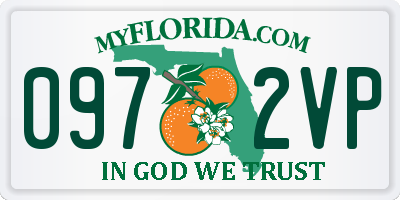 FL license plate 0972VP