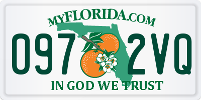 FL license plate 0972VQ