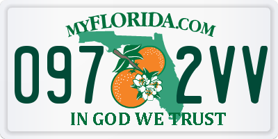 FL license plate 0972VV