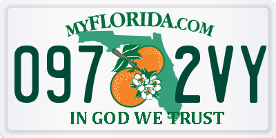 FL license plate 0972VY