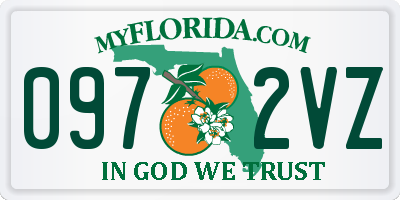 FL license plate 0972VZ