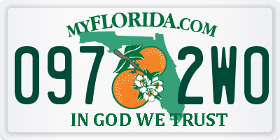 FL license plate 0972WO