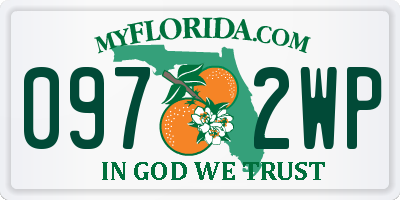FL license plate 0972WP