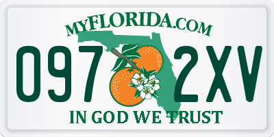 FL license plate 0972XV