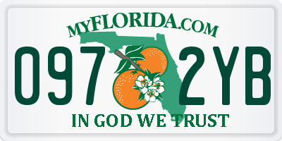 FL license plate 0972YB