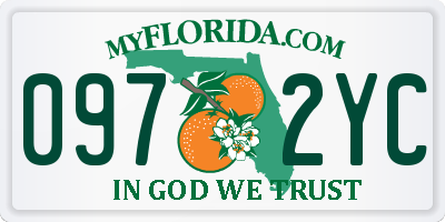 FL license plate 0972YC