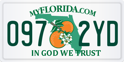 FL license plate 0972YD