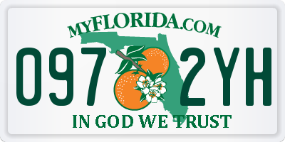 FL license plate 0972YH